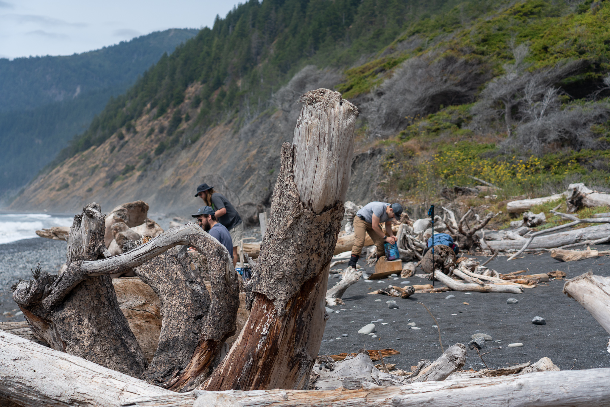 Stopped for a break on the beach