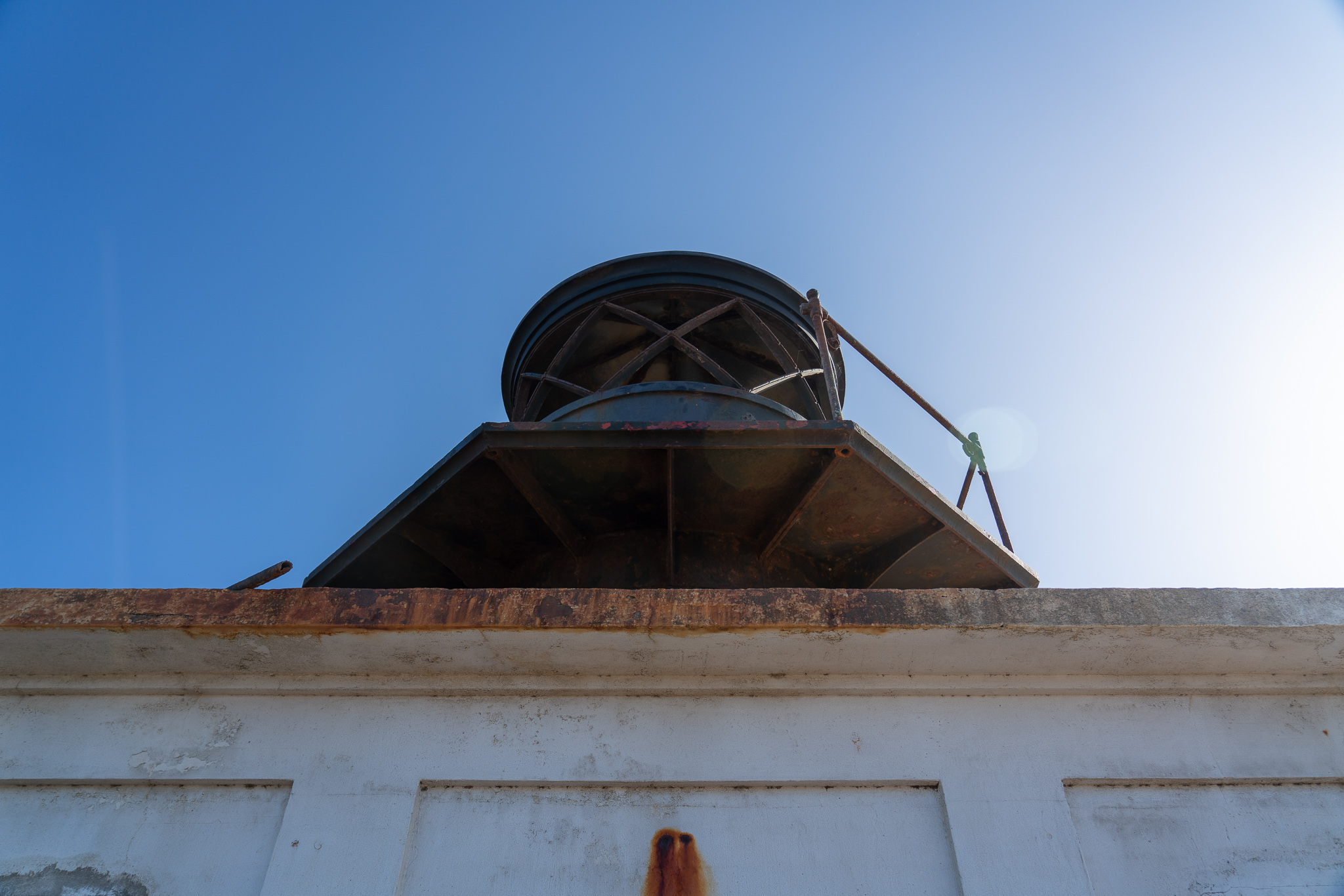 Looking up at the lighthouse